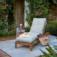 Plush Modern Tufted Polyfill Chaise Cushion, 22 x 76, x Alexandra Kay Collection, Water Repellent, Fade Resistant, The Coffee Gi 2