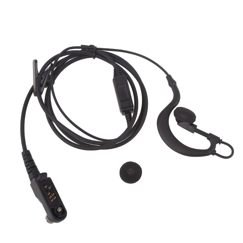 

Y1UB GShape Headset Replacement Walkie Talkie Headphone for Hytera BP510 BP516 BP-510 BP-516 AP58 100cm Cable Black