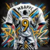 New 24-25 Summer Tee Jersey The Bernabeu Stadium CHATGPT Intelligent Design Edition Special Mbappe 9 Soccer Jersey Oversized Tee 3