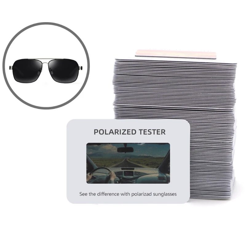 Polarization Sunglasses Tester, Polarized Glasses Test Card,Polarized Glasses Check Paper Accessories, 6x4cm