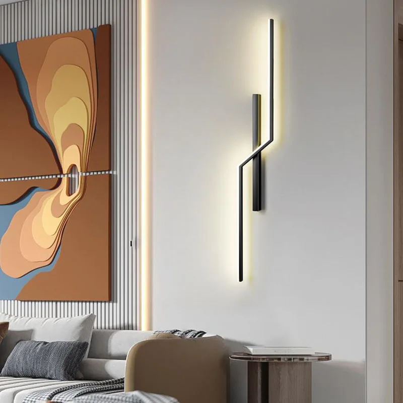 

Led Long Strip Wall lamp Bedroom Bedside lamp Modern Minimalist Wall lamp living room TV Sofa background Wall lamp Night Lamps