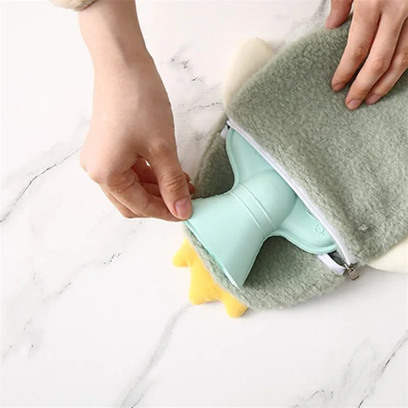 1 Piece Hand Warmer Safe Water-filling Hot Water Bottle with Koala Plush Cover Household Items 350ml Hot Water Container Winter