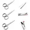 Eyebrow Scissors for Men & Women Eyebrow Nose Hair Mustache Beard Eyelashes Trimming Kit Curved and Rounded Safety Tip Clippers 2