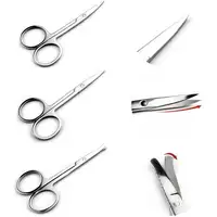Eyebrow Scissors for Men & Women Eyebrow Nose Hair Mustache Beard Eyelashes Trimming Kit Curved and Rounded Safety Tip Clippers 2