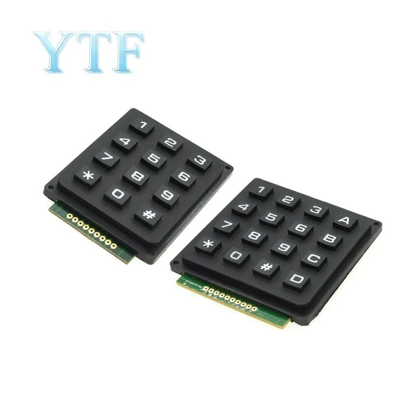4X3 12key 4X4 Matrix Keyboard Keypad Module Use Key PIC AVR Stamp Sml 4*4 3*4 Plastic Keys Switch for Arduino Controller keyboard keypad module