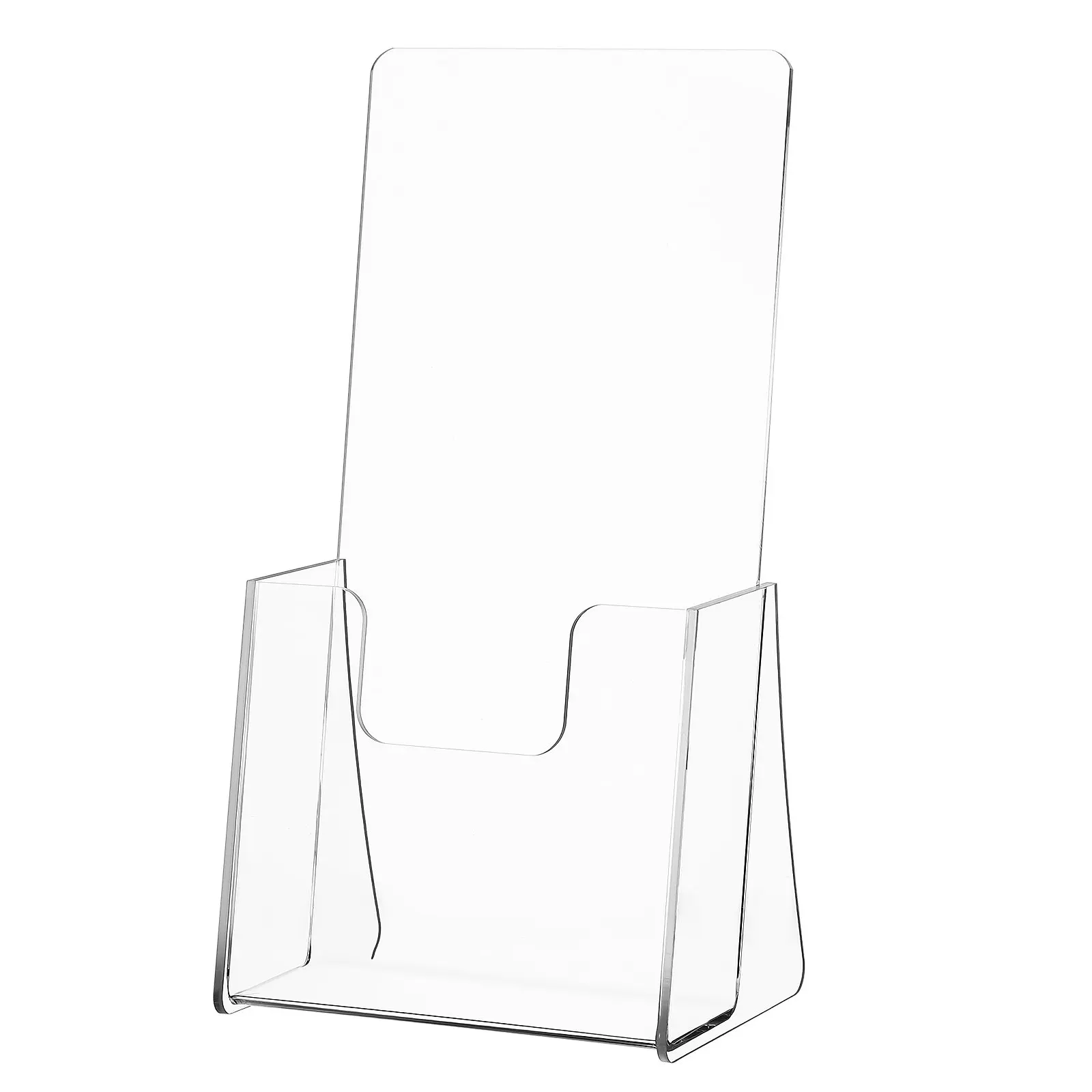 아크릴 브로셔 홀더 디스플레이 스탠드 투명하고 안정적인 경량 팜플렛 스탠드 소매점 사무실용 메뉴 정리대