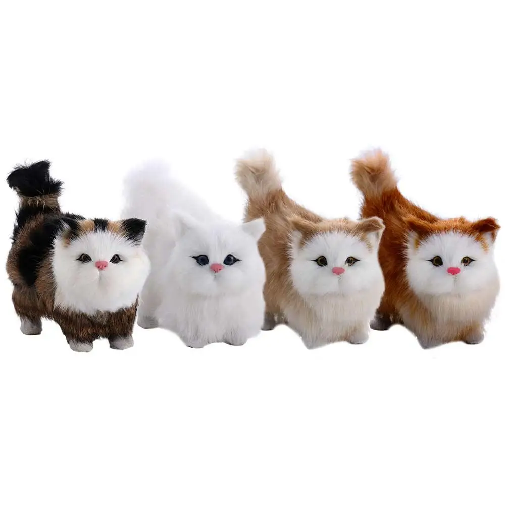

Meowth Kids Toy Soft Kitten Doll Artifical Animal for Children Stuffed Kitten Simulation Cat Plush Cat Toys Cat Model