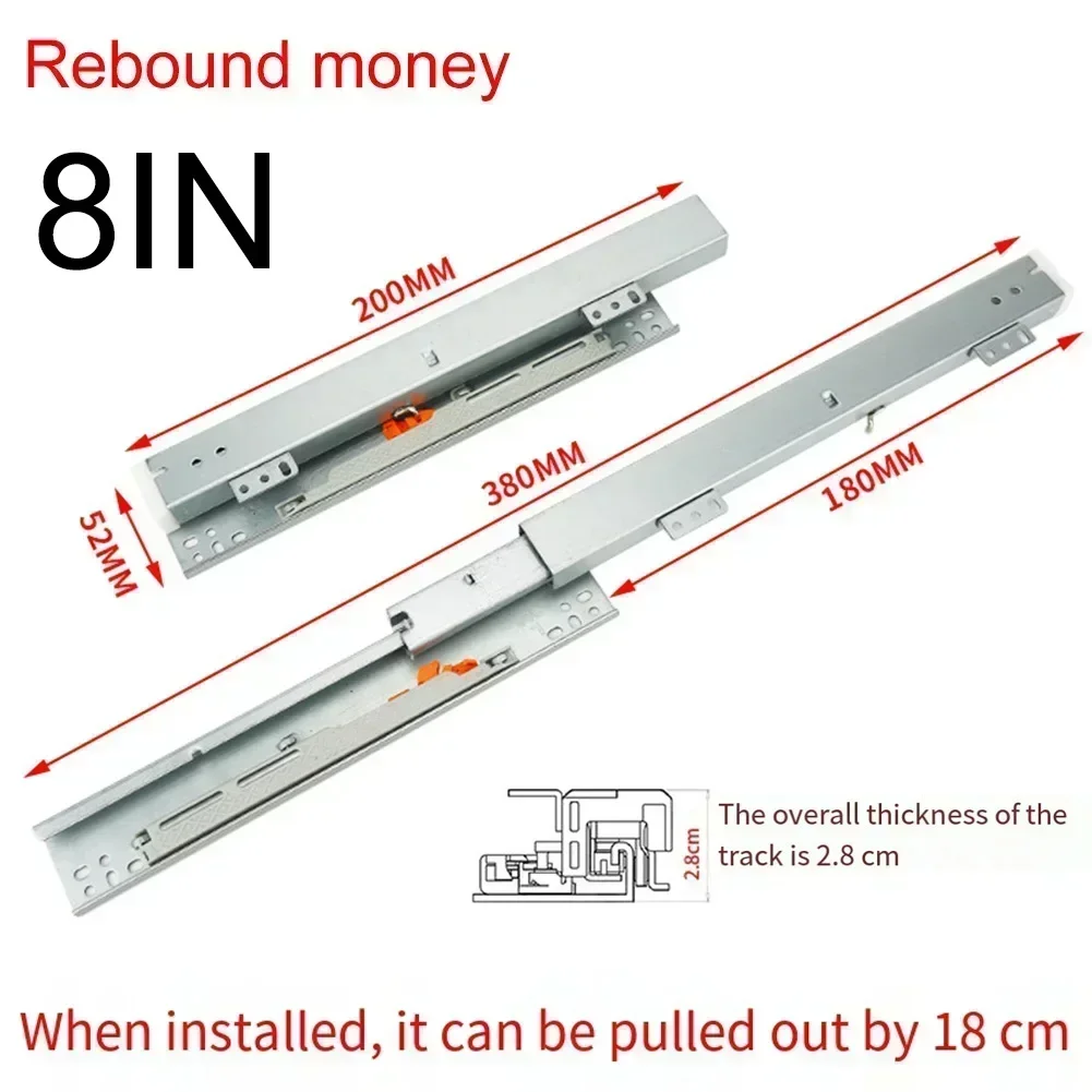 Drawer Slides Floor Mounting Underfloor Guides Display Cabinet Slide Rail Furniture Slide Steel Keyboard Cupboard Cabinet Runner