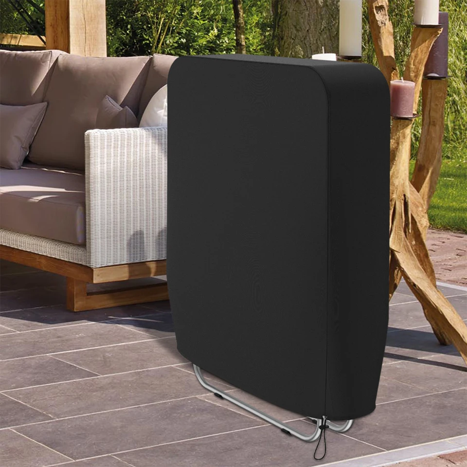 Copertura Impermeabile Per Sedie Da Giardino - Tessuto Oxford 210D, Pieghevole, Nero - Foto 5