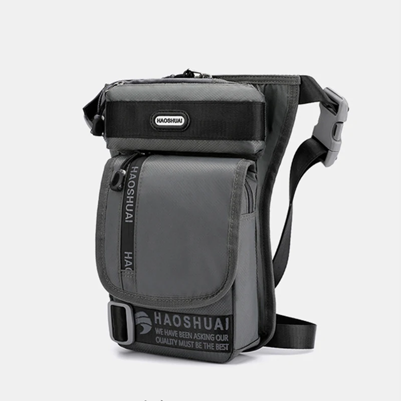 Men's Waterproof Nylon Thigh Bag - Versatile Hip and Waist Pack for Travel and Outdoor Activities