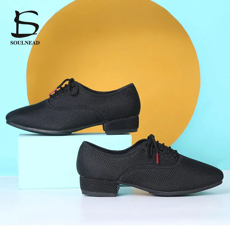 Men Latin Dance Shoes Salsa Jazz Net Soft Sole Size 38-46 Adult Tango Ballroom Modern Dancing Sneakers
