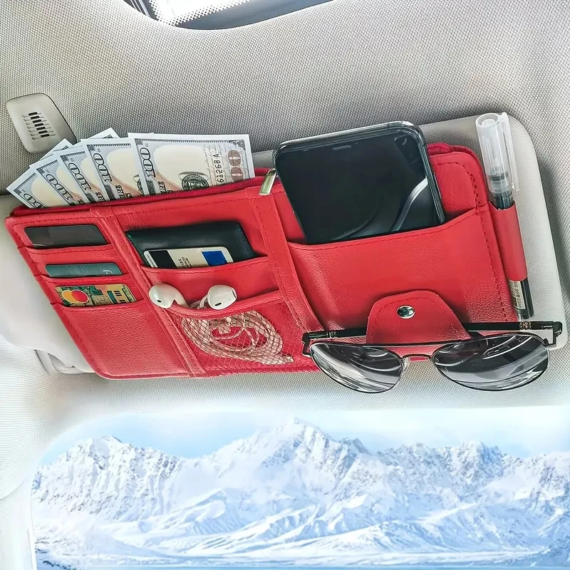 

Car Universality Sun Visor Organizer Glasses Clip Storage Pocket Sunglasses Holder For Car Truck SUV Auto Interior Accessories