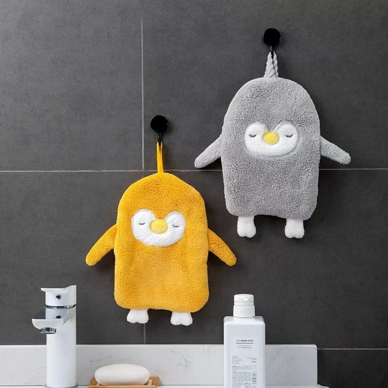 Penguin Wipe Hand Towel Absorbent Draped Design
