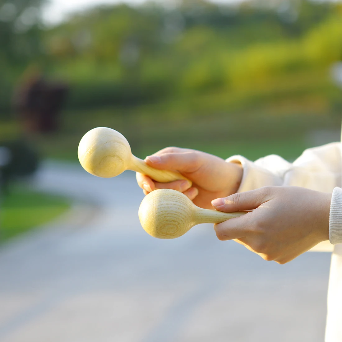 Orff Percussion Instrument Pair of Rhythm Sticks Finger Sand Tubes Single Stick Bell Wooden Sand Hammer Children Fun Gift