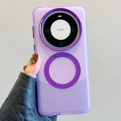 Matte Magnetic Wireless Charging Shockproof Phone Case - Frosted Hard PC Protective Cover for HONOR Magic8 Lite (PURPLE)