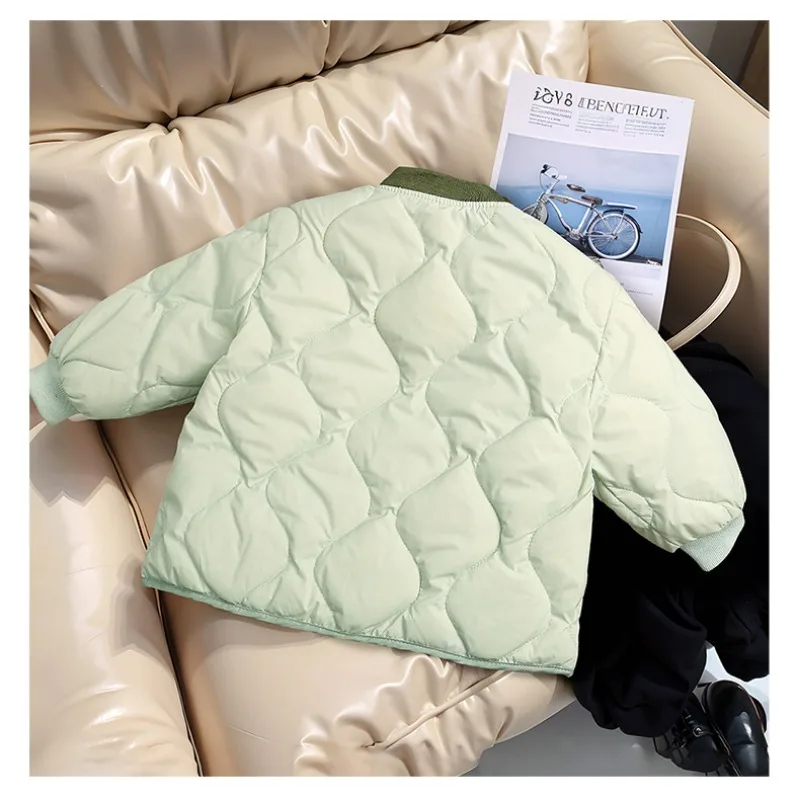 소년 다운 코트 어린이 면화 의류 겨울 소녀 따뜻한 느슨한 재킷 가을 어린이 패션 Outwears 2025 새로운 캐주얼상의