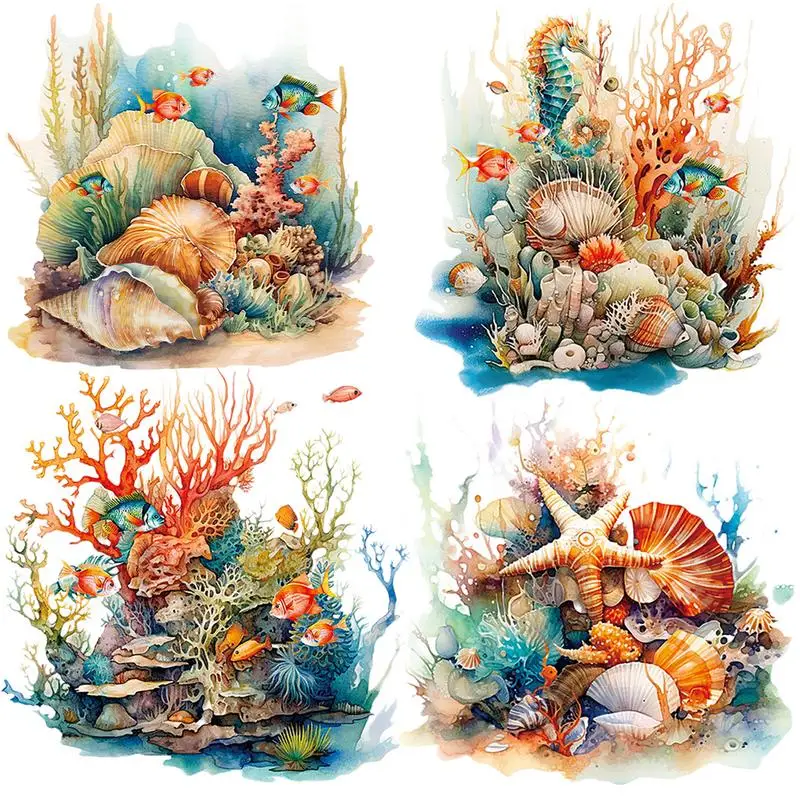 Toilet Seat Wall Sticker Underwater World Toilet Lid Seat Decals Strong Back Adhesive Decoration Tool Hotels Schools Family