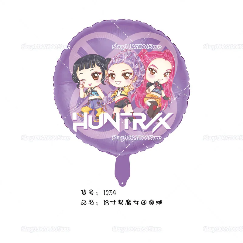 Lot De 20 Ballons D'Anniversaire Kpop Dem_on Hun-trix - Motifs Animé, Latex, Pour Décoration Fête Enfant