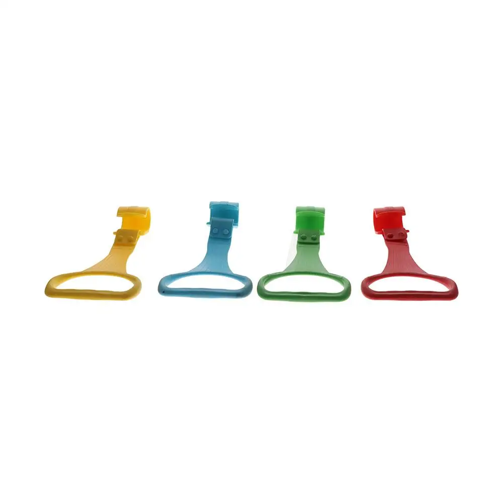 Teaching Plastic Pull Ring for Playpen Bed Accessories Solid Color Baby Crib Hooks Stroller Toy Ring Playpen