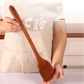 Cooking Spatula, Wooden Spatula, Non-Stick Pan Cooking Spoon, Special Wooden Spatula, Chicken Wing Wood Spatula, High Temperature Resistant, Household Use, 1 Piece