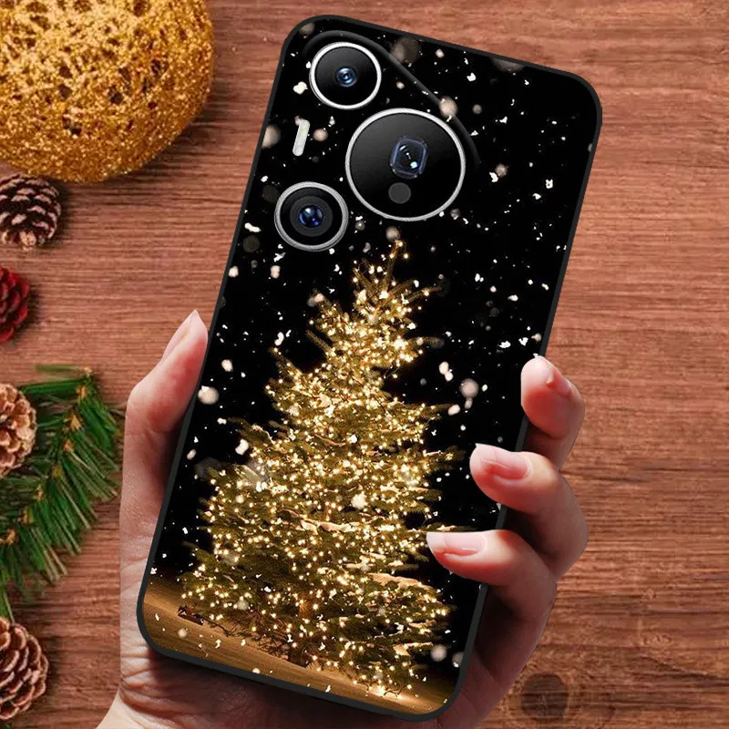 Festive Holiday Painted Silicone Phone Case - Soft and Stylish Cover