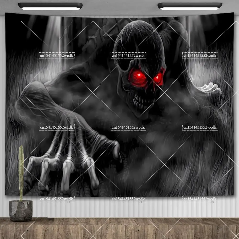 Gobelin Anime Tapestry Vintage Wall Tapestry Retro Hippie Skull Gothtic Tapestries Blanket Picnic Mats Aesthetic Room Decor tapestry decorations
