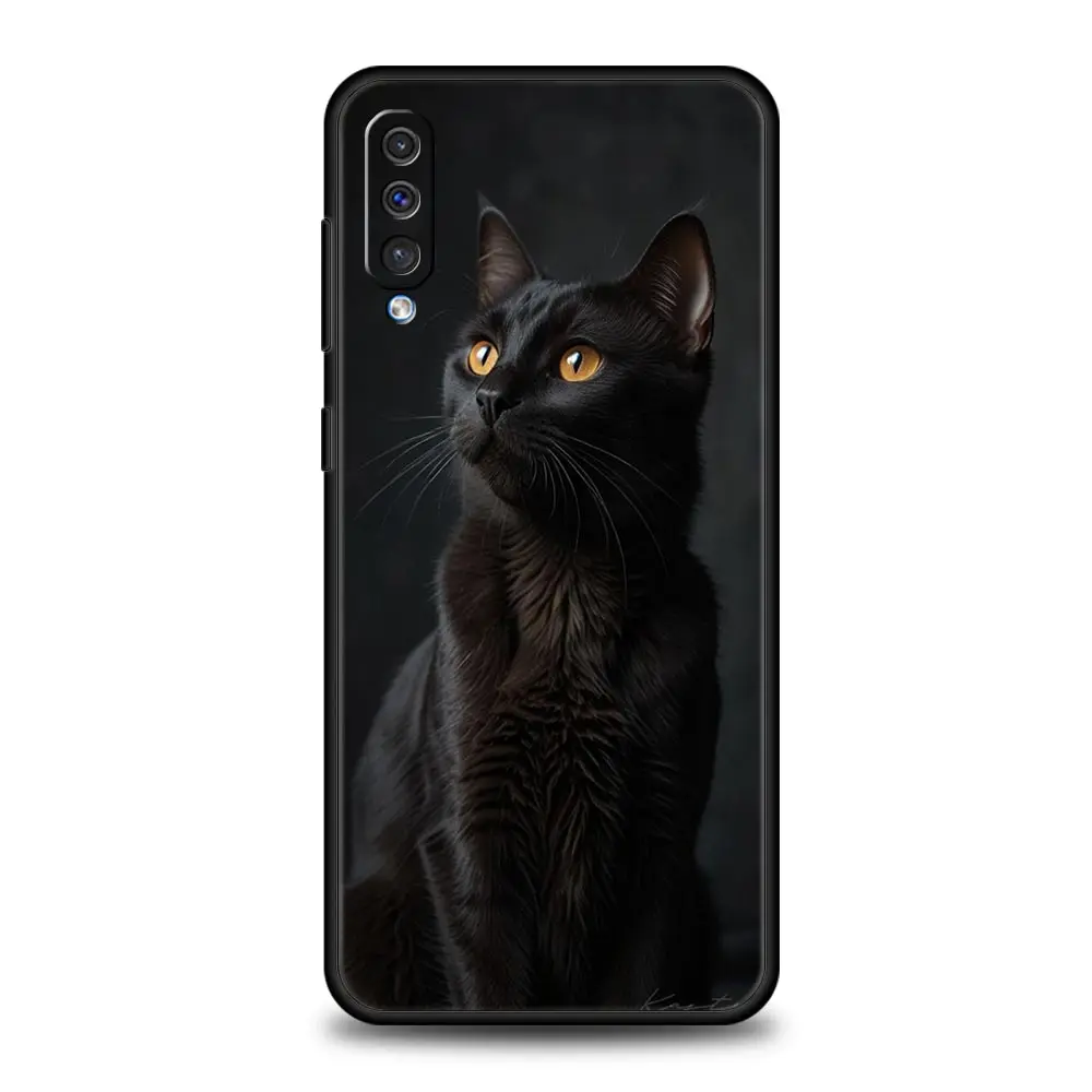 Chic Black Cat Design Phone Case Cover