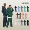 Custom LOGO autumn and winter new product velvet thickened 350g high-quality zipper sweater trousers men and women couple suit 1