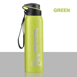Stainless Steel Insulated Sports Water Bottle - 500ml (Green)