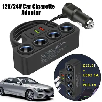 Caricabatteria per telefono da auto adattatore per accendisigari 3.1A USB QC 3.0 PD 3.1A 12V 24V doppia presa USB accessori per adattatore per auto