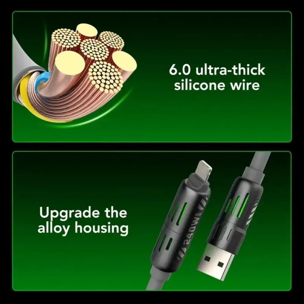 MFISH 4-in-1 USB Charging Cable 240W Fast Charge
