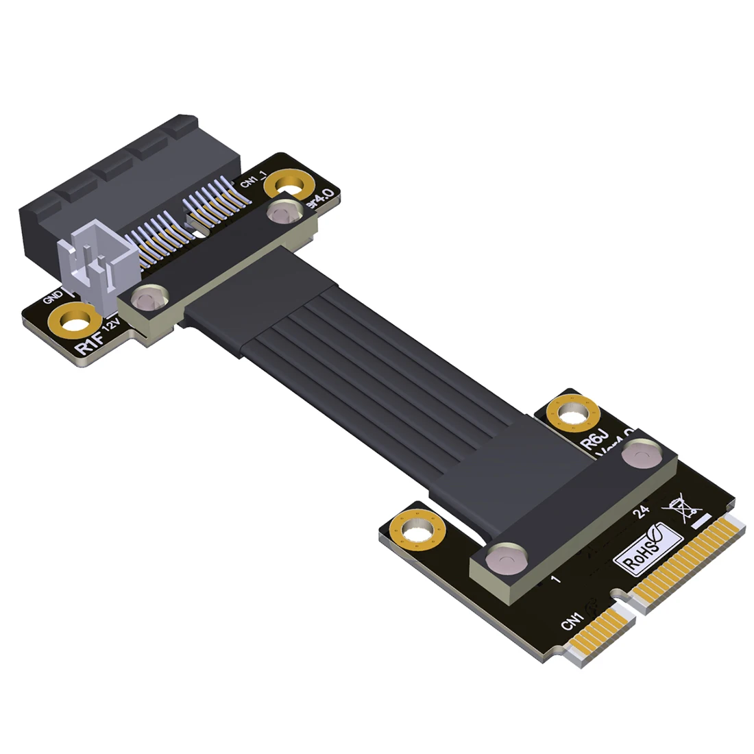 Удлинительный кабель Mini PCI Express на x1/x4/x16 PCIe 4,0, беспроводной сетевой адаптер, Удлинительный шнур mPCIe 1x Gen4, полная скорость