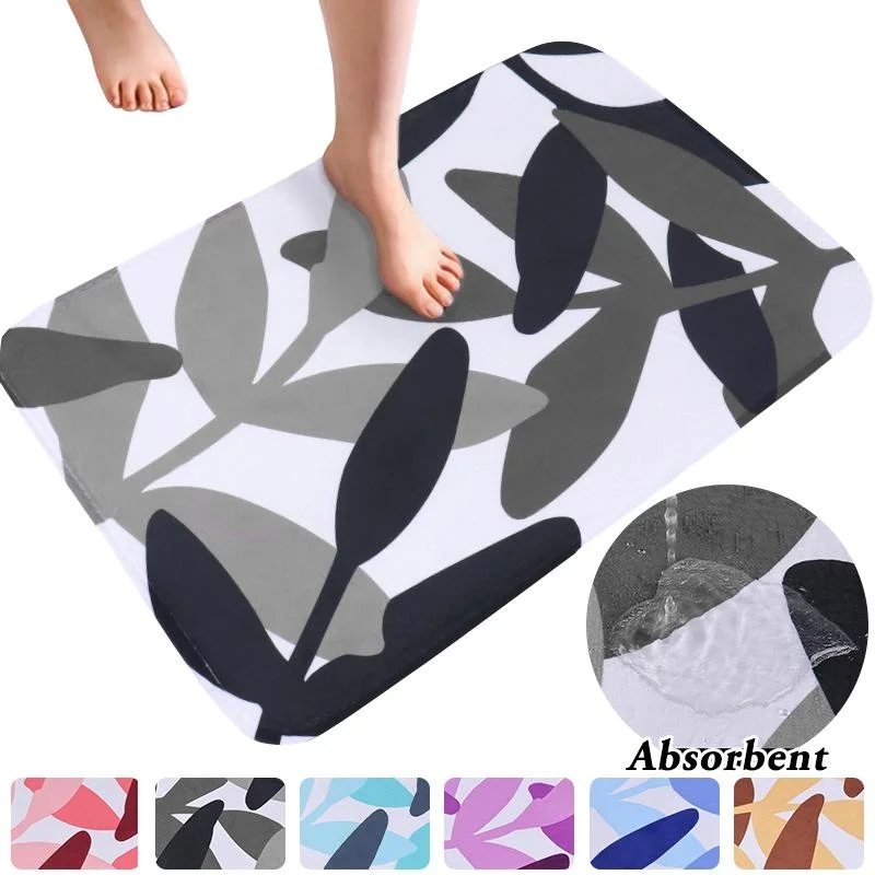 

Bathroom Rug with Memory Foam Soft and Non-slip Floor Mat Machine Washable Carpet Water Absorbent Bathmat for Shower Bath Tub