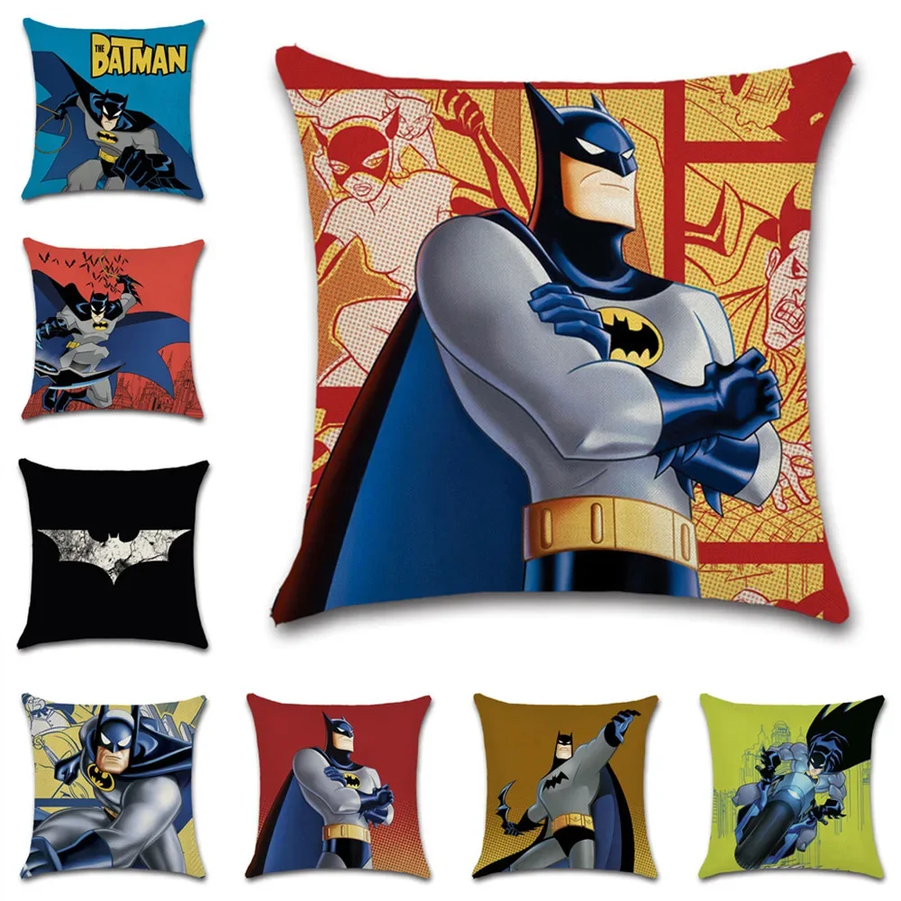 

Cartoon Superhero Printed Superhero Cushion Cover Decorative Home Throw sofa chair seat Friend Bedroom Kids Gift Pillowcase