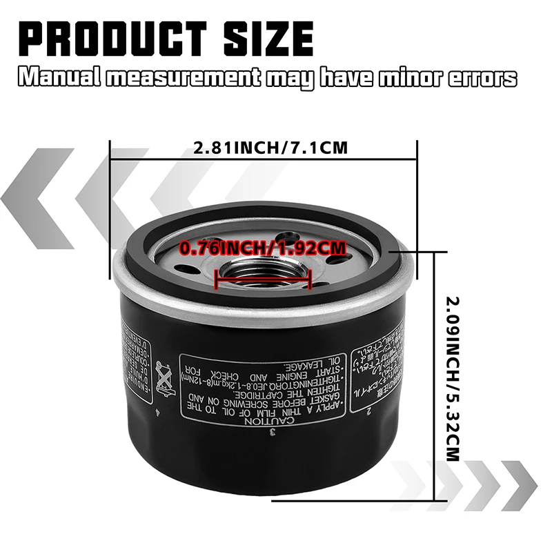 1/2/4 Pcs Parti di Motore Del Motociclo Filtro Olio per Kymco Xciting 500Ri MyRoad 700i MXU 500 IRS 550 700 UXV 500i Camo 700i Turf - immagine 6