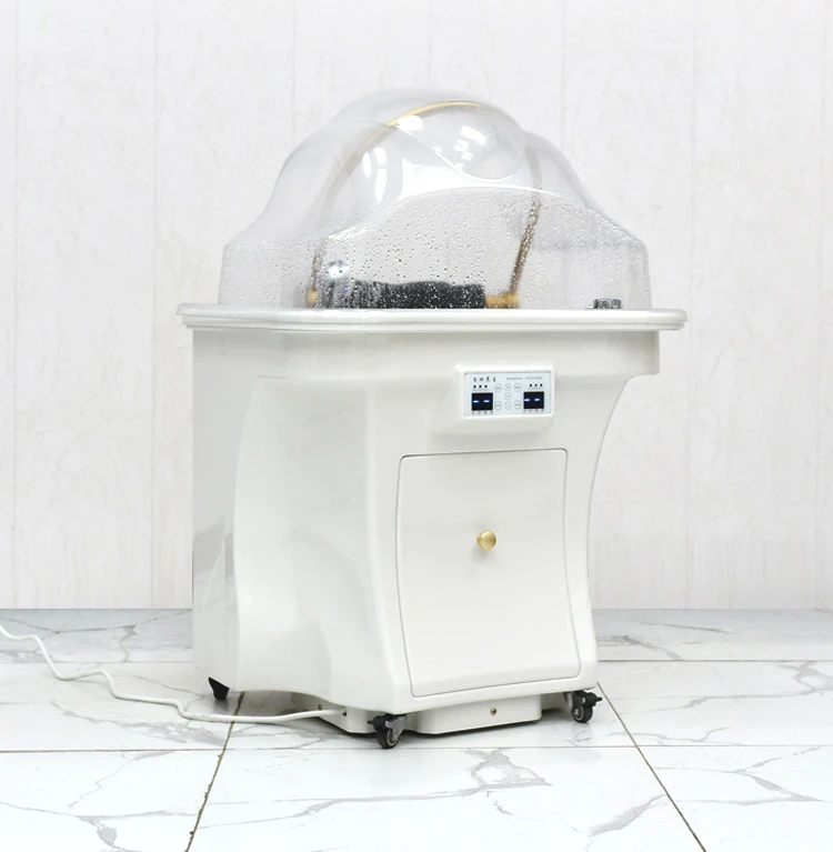 

Removable head therapy device water storage type flat lying shampoo basin constant temperature water circulation