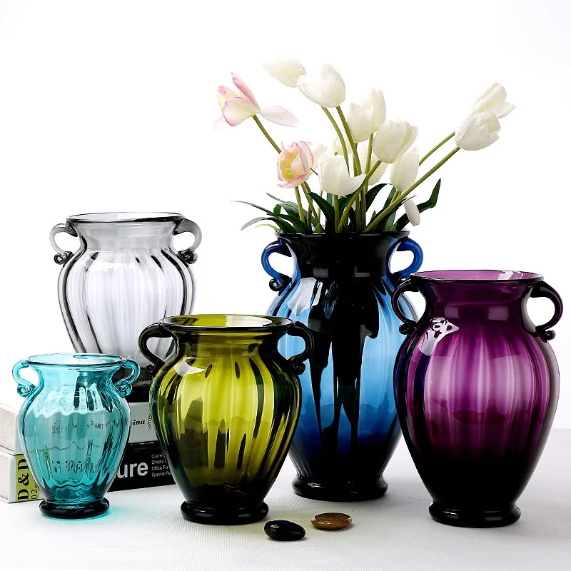 

Vase Living Room Dried Flowers Nordic Style Glass Living Room Decoration Home Decoration Accessories Flower Vases for Homes