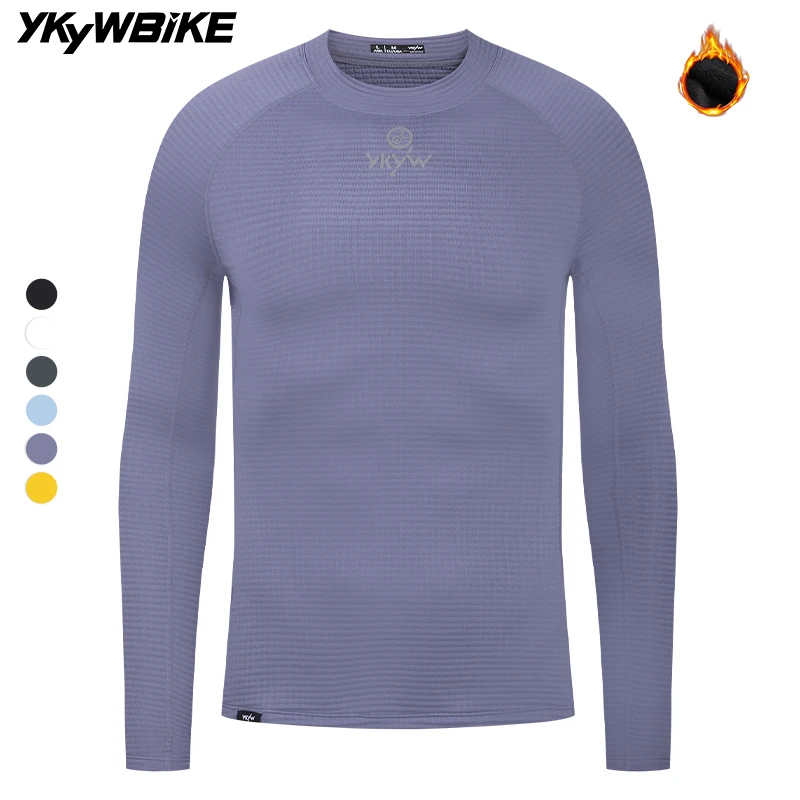 Winter Men's Cycling Long Sleeve Base Layer Vest Thermal Fleece Bicycle Underwear MTB Road Bike Shirt Base Undershirt cycling underwear