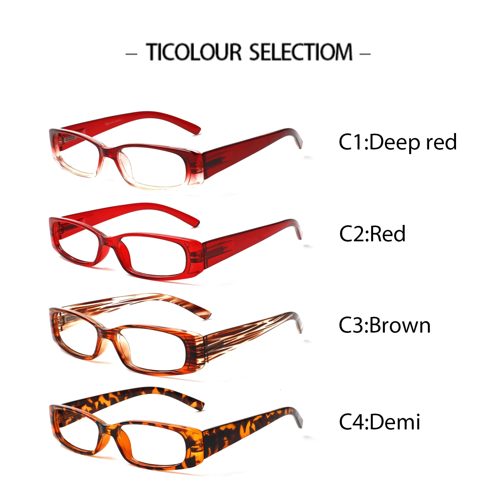 CLASAGA Reading Glasses for Women Red Fashion Wide-Legged Prescription Glasses HD High Quality Anti-Blue Light Diopter Glasses 5