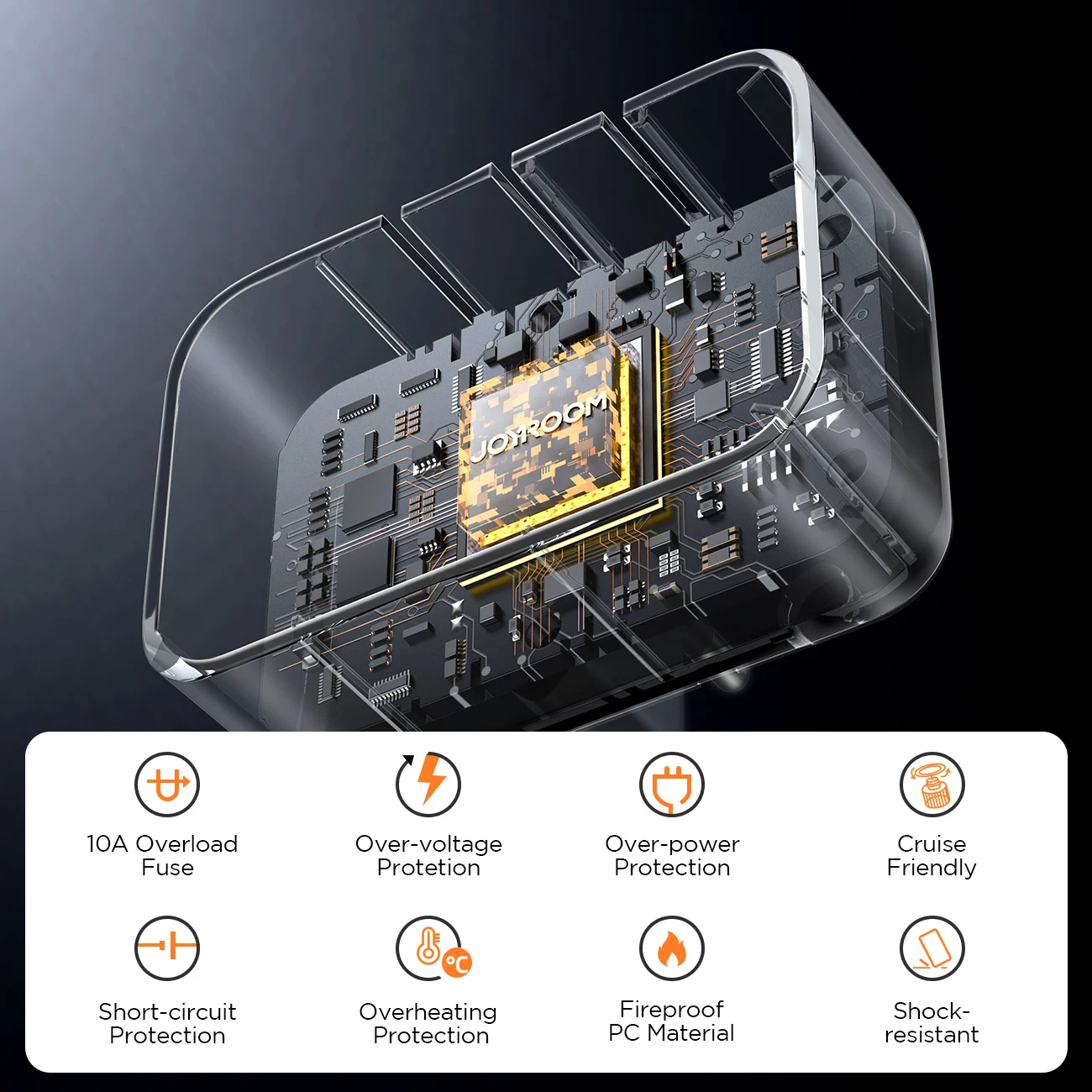 Joyroom 17W International Power Adapter 3xUSB-A & 1 USB-C All in One Universal Travel Adapter Wall Charger for Europe USA UK AU - Image 6