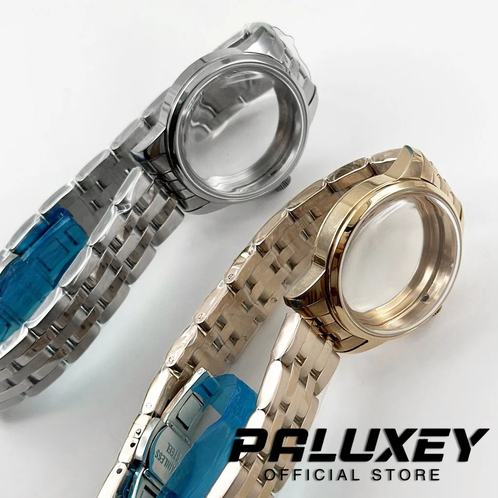 Elegant 33MM Ladies Cocktail Stainless Steel Watch Case with Arch Glass and Transparent Backcover
