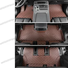 Luksusowe skórzane podłoga wewnątrz samochodu maty dywan dla hyundai palisade 2021 2022 2023 2024 akcesoria wodoodporna auto stylizacji