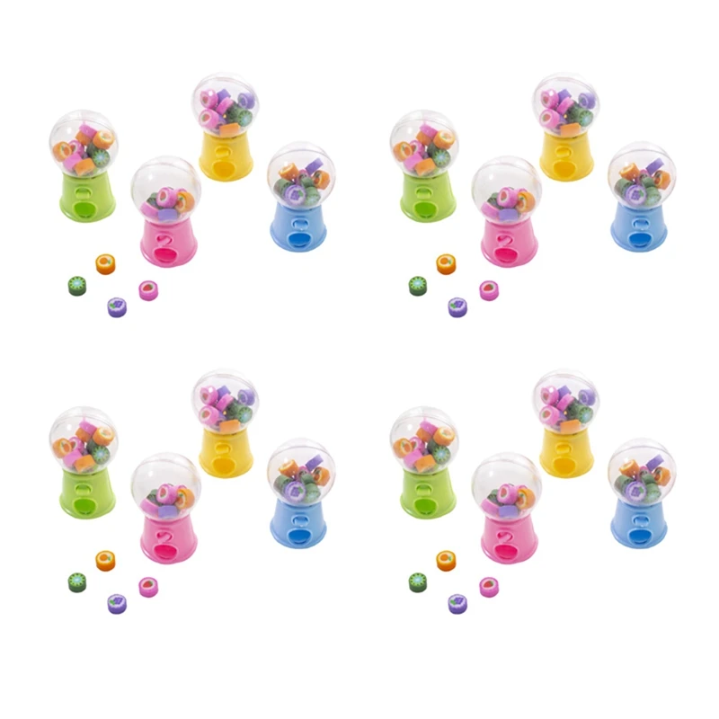 4X Creative Mini Fruit Gashapon Eraser Machine Dispenser Per Gomma Forniture Scolastiche Fisse Per Bambini Regalo Per Bambini