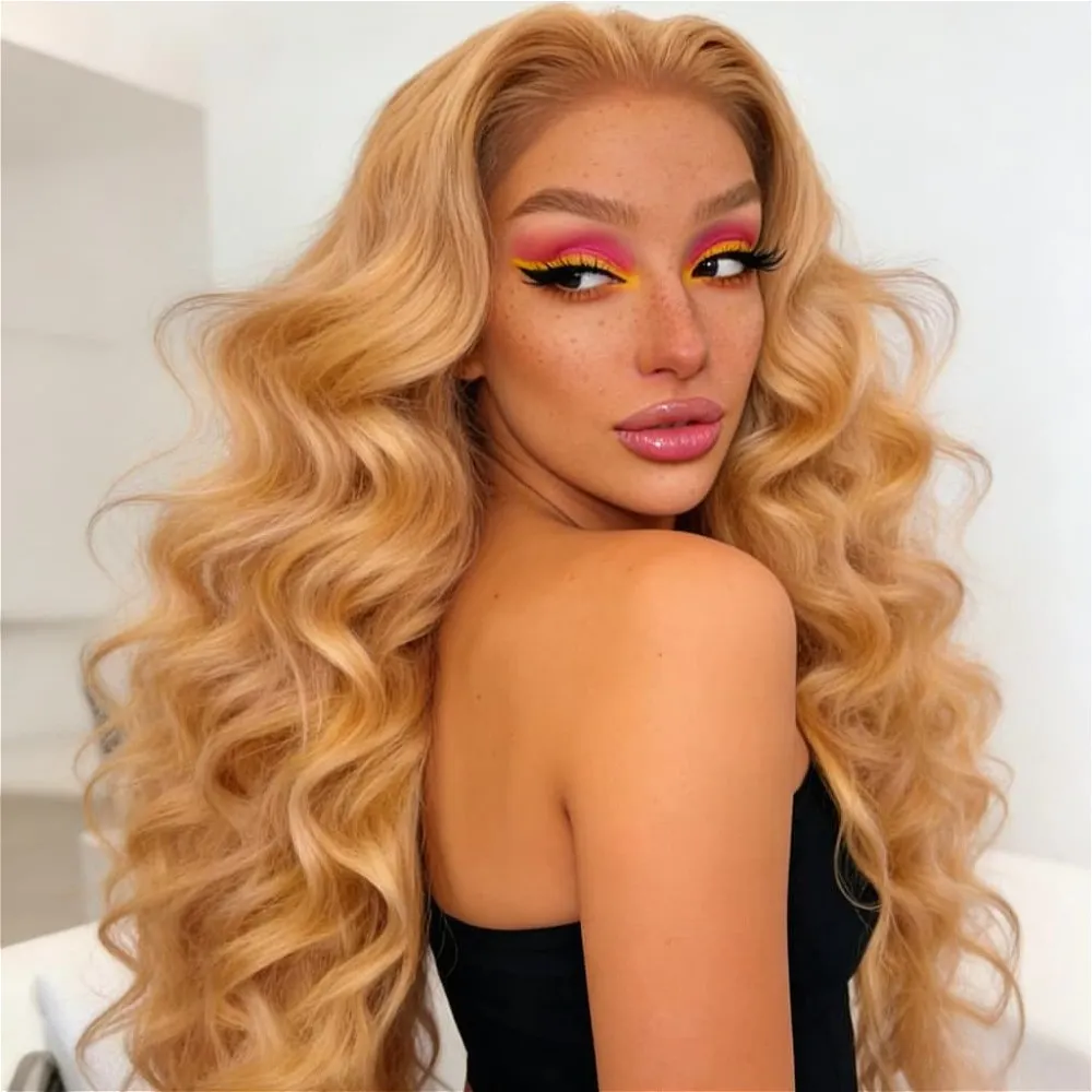 Honey Blonde Body Wave Lace Front Wigs 13x4 Hd Lace Front Wig Human Hair for Women 250 Density Lace Front Wig Human Hair 3