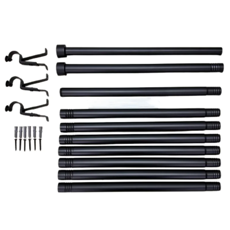32 to 126 INCH Curtain Rod Set Heavy Duty Drapery Telescopic rod for Windows Adjustable roman pole Curtain Rod