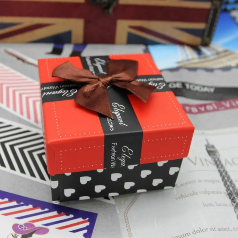 Simplicity Paper Watch Case Fall prevention Wear-resisting Bow Paper Box Durable Cartoon Bracelet Packaging Box