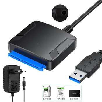 USB 3.0 to SATA Cable SATA III Hard Drive Adapter Converter for 2.5" SSD HDD 1