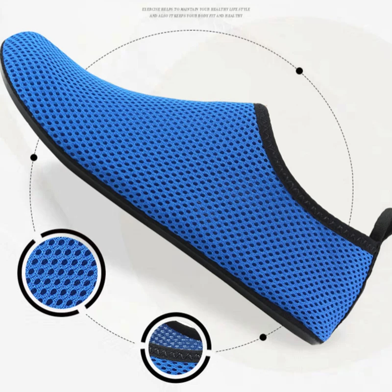 Quick-Drying Unisex Outdoor Beach Sandals Soft Flats Barefoot Non-Slip Shoes Slippers Summer Swimming Water Breathable Shoes