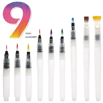 9pcs Watercolor Brush Set, Water Soluble Colored Pencil Watercolor Brush For Beginners Or Kids, Easy To Use And Fill Painting 1