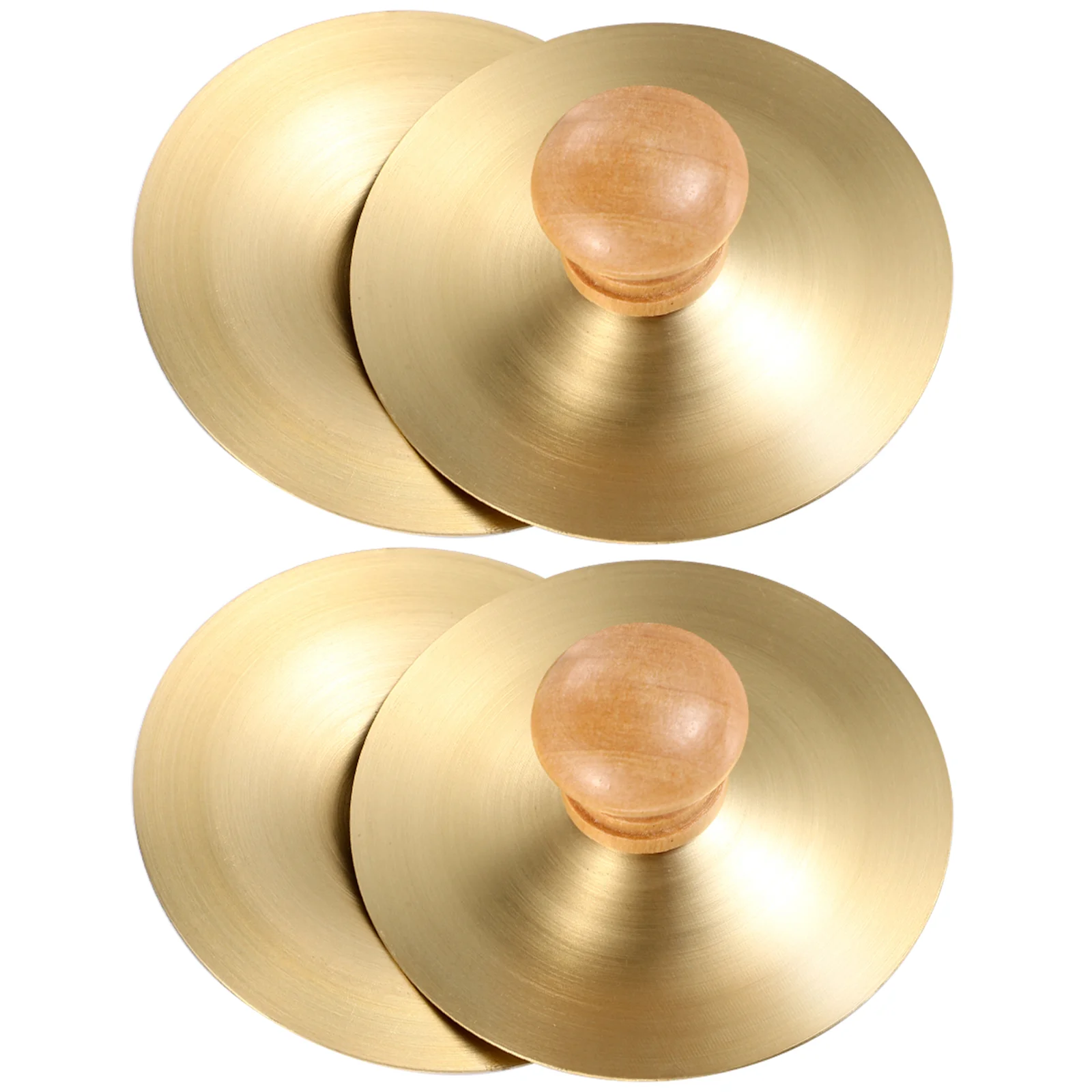 

2 Pairs Copper Cymbal Dancing Props Toddler Toy Size Cap Finger Cymbals Instrument Toys Musical Zills Yoga
